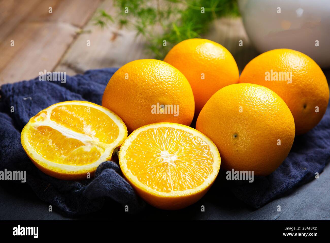 Orangen in guter Ordnung Stockfoto