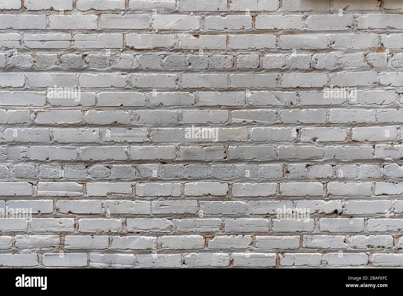 Weiß lackierter Brick für den Hintergrund. Stockfoto
