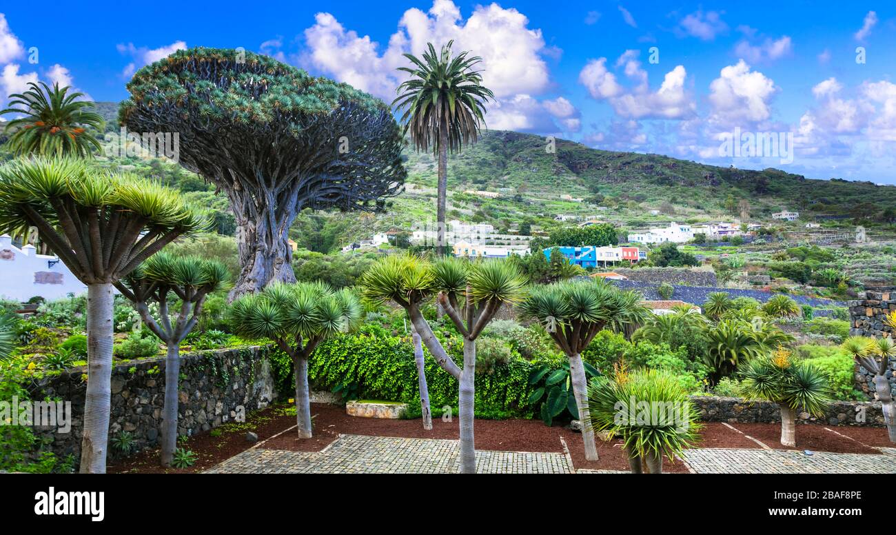 Eindrucksvolle Landschaft von Teneras, kanareninsel, Spanien. Stockfoto