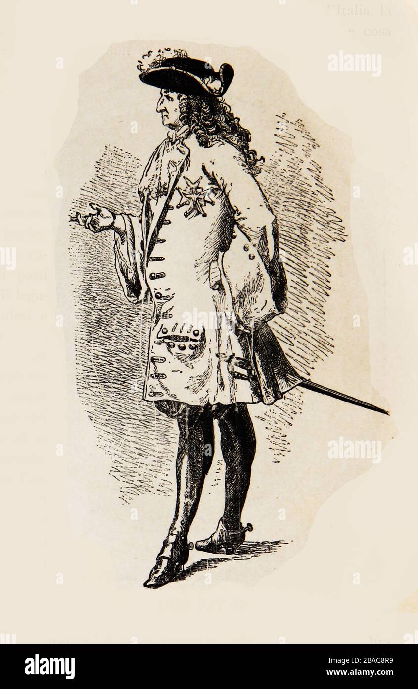 Porträt des reifen Alters von Ludwig IV., König von Frankreich und Navarra Stockfoto