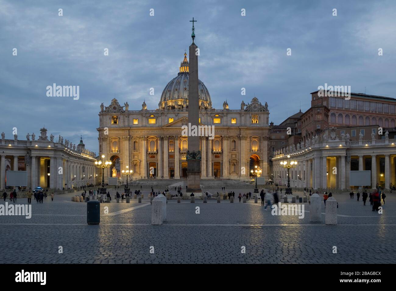 Der Petersplatz. Vatikan-Stadt. Stockfoto