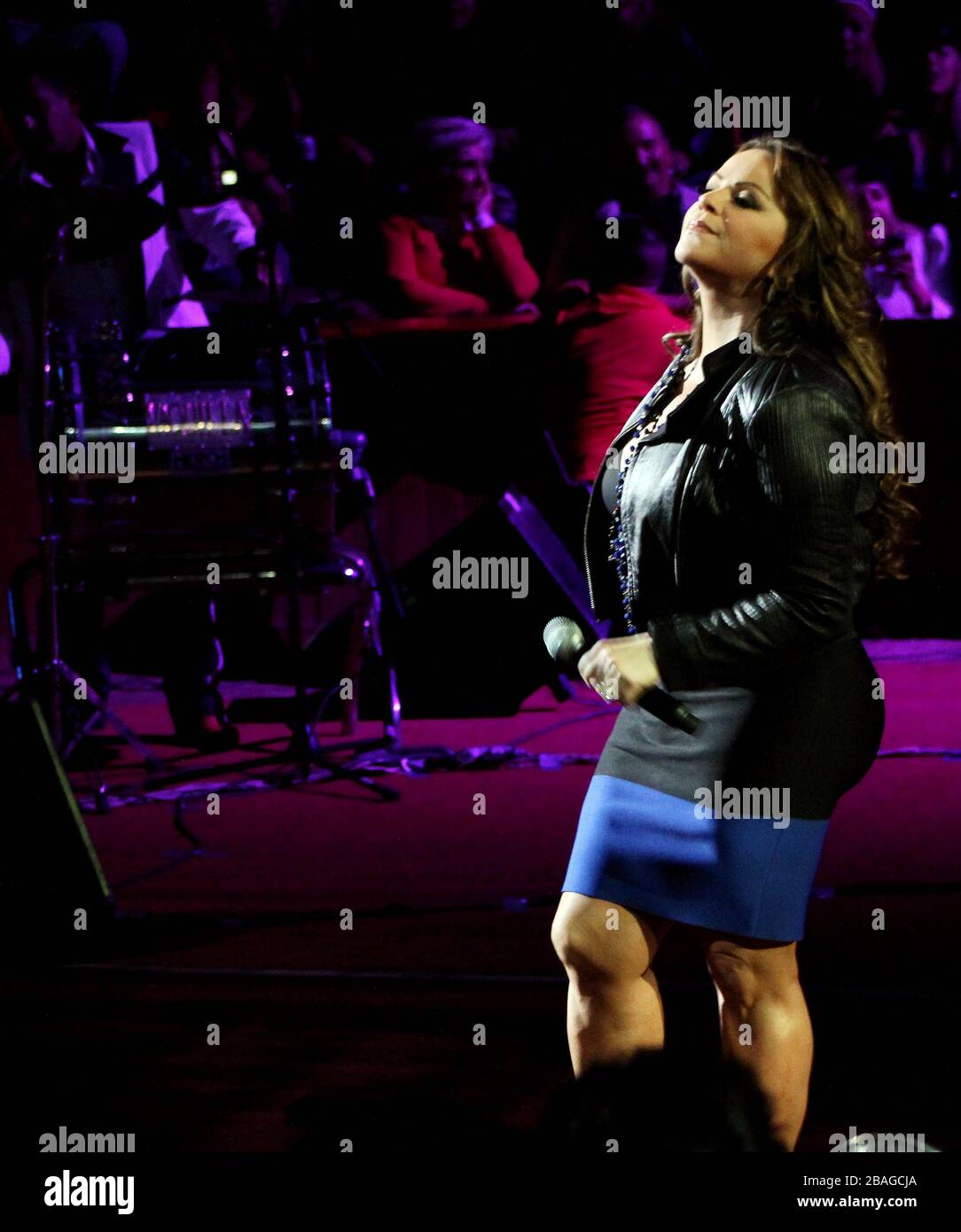 La Diva Jenni Rivera la Diva de la banda en el palenque de Leon. Jenny Rivera. GTO21012...01/feb/2012 (Foto: NortePhoto) Stockfoto