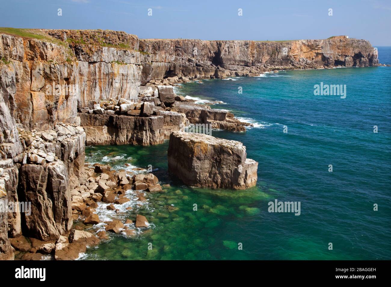 St. Govans Head, Pembrokeshire Coast, Pembrokeshire, West Wales, Großbritannien Stockfoto