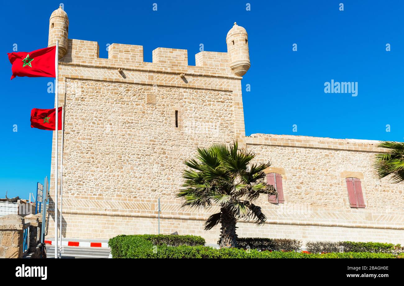 Skala du Hafenbefestigungen in Essaouira, Marokko Stockfoto