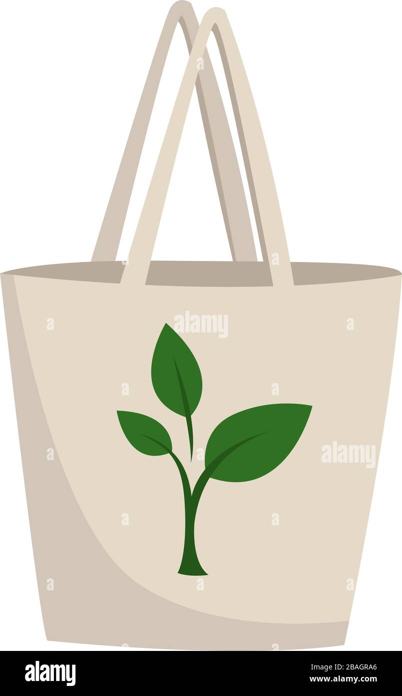 Eco-Tasche, Abbildung, Vektor auf weißem Hintergrund Stock Vektor