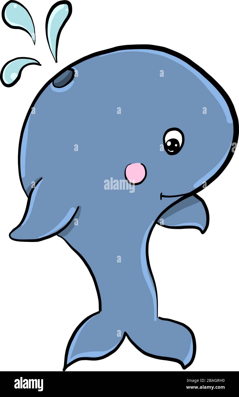 Walspringen, Illustration, Vektor auf weißem Hintergrund Stock Vektor