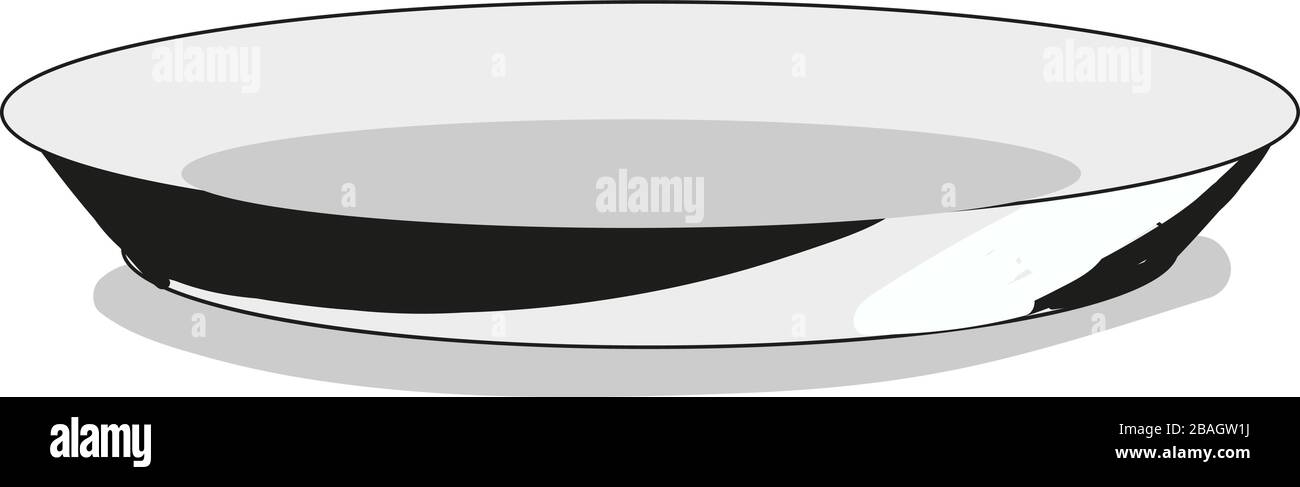 Weiße Schale, Abbildung, Vektor auf weißem Hintergrund Stock Vektor