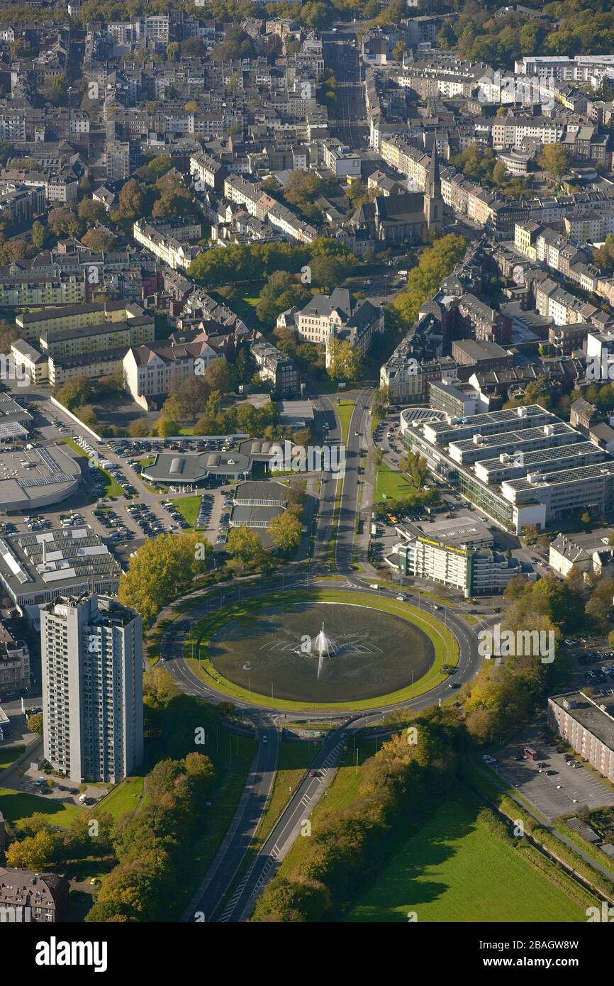 Verkehrsknotenpunkt Europaplatz, Europaplatz, Aachen, 22.10.2011, Luftbild, Deutschland, Nordrhein-Westfalen, Aix-la-Chapelle Stockfoto