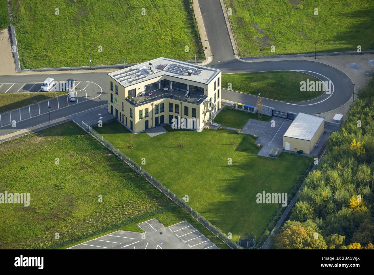 Zentrum für Naturmedizin im Biomedizinpark am Health Campus Bochum-Querenburg, 22.10.2013, Luftaufnahme, Deutschland, Nordrhein-Westfalen, Ruhrgebiet, Bochum Stockfoto