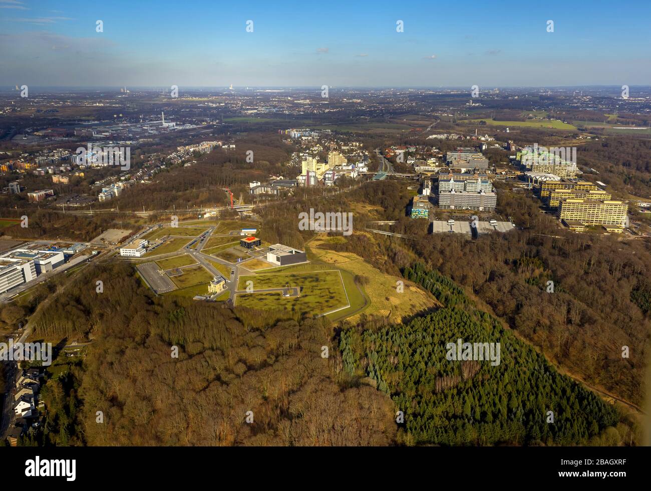 , Healthcare Campus NRW in Dortmund an der Ruhr-Universität Dortmund, 28.02.2015, Luftbild, Deutschland, Nordrhein-Westfalen, Ruhrgebiet, Dortmund Stockfoto