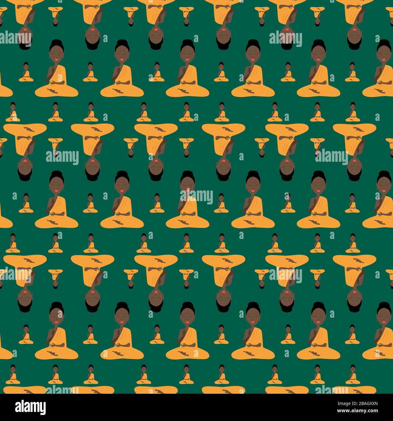 Meditierende Frau, Illustration, Vektor auf weißem Hintergrund Stock Vektor