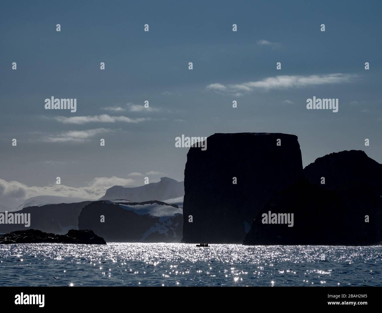Atemberaubende Tierkreis-Kreuzfahrt auf der Insel Spert, Antarktis Stockfoto