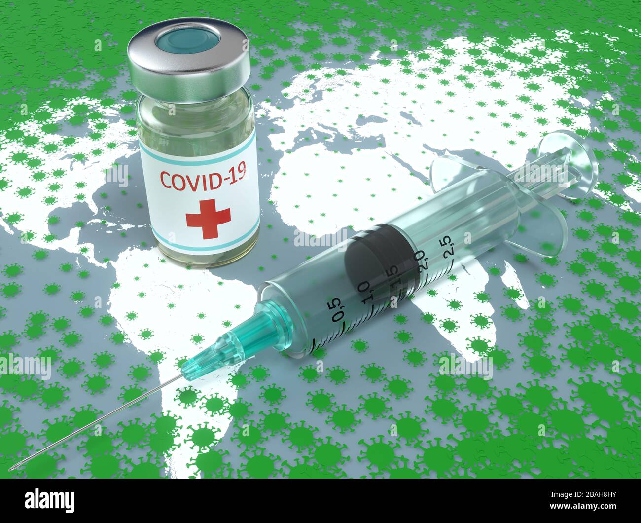 Covid-19 Medizin, konzeptionelles Bild Stockfoto