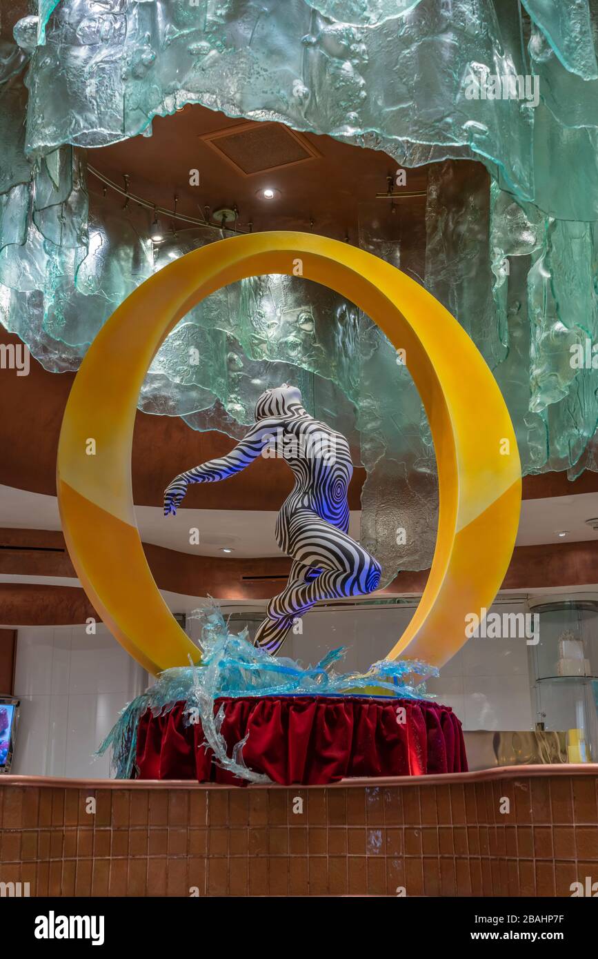 Inneneinrichtung und Geschäfte im Bellagio Hotel and Casino Complex entlang des Strip in Las Vegas, Nevada, USA. Stockfoto