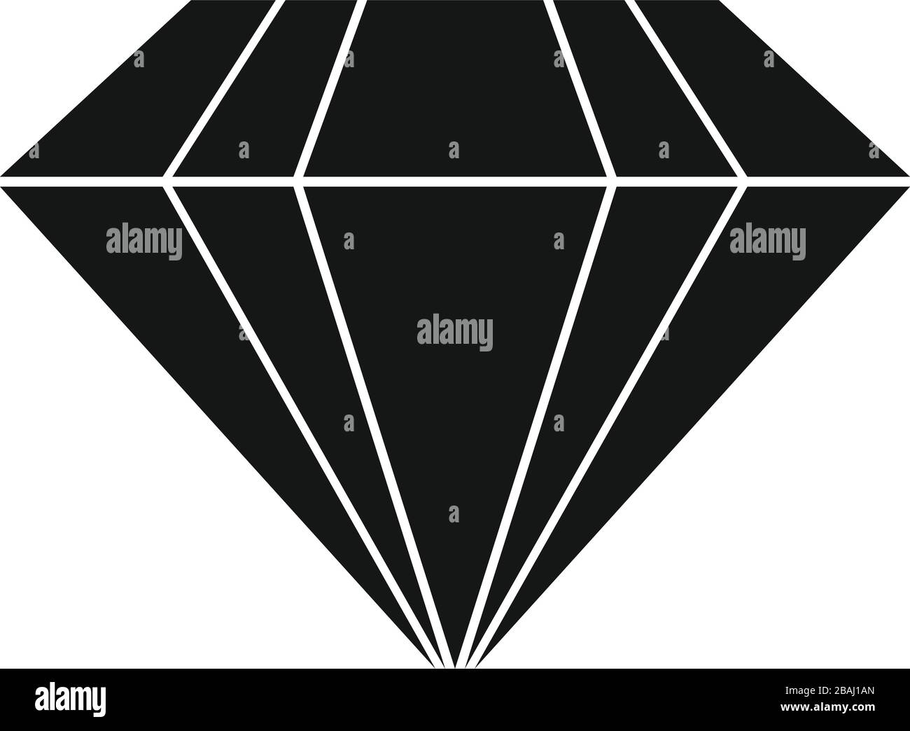 Ruby-Symbol. Einfache Darstellung des rubinen Vektorsymbols für Webdesign isoliert auf weißem Hintergrund Stock Vektor