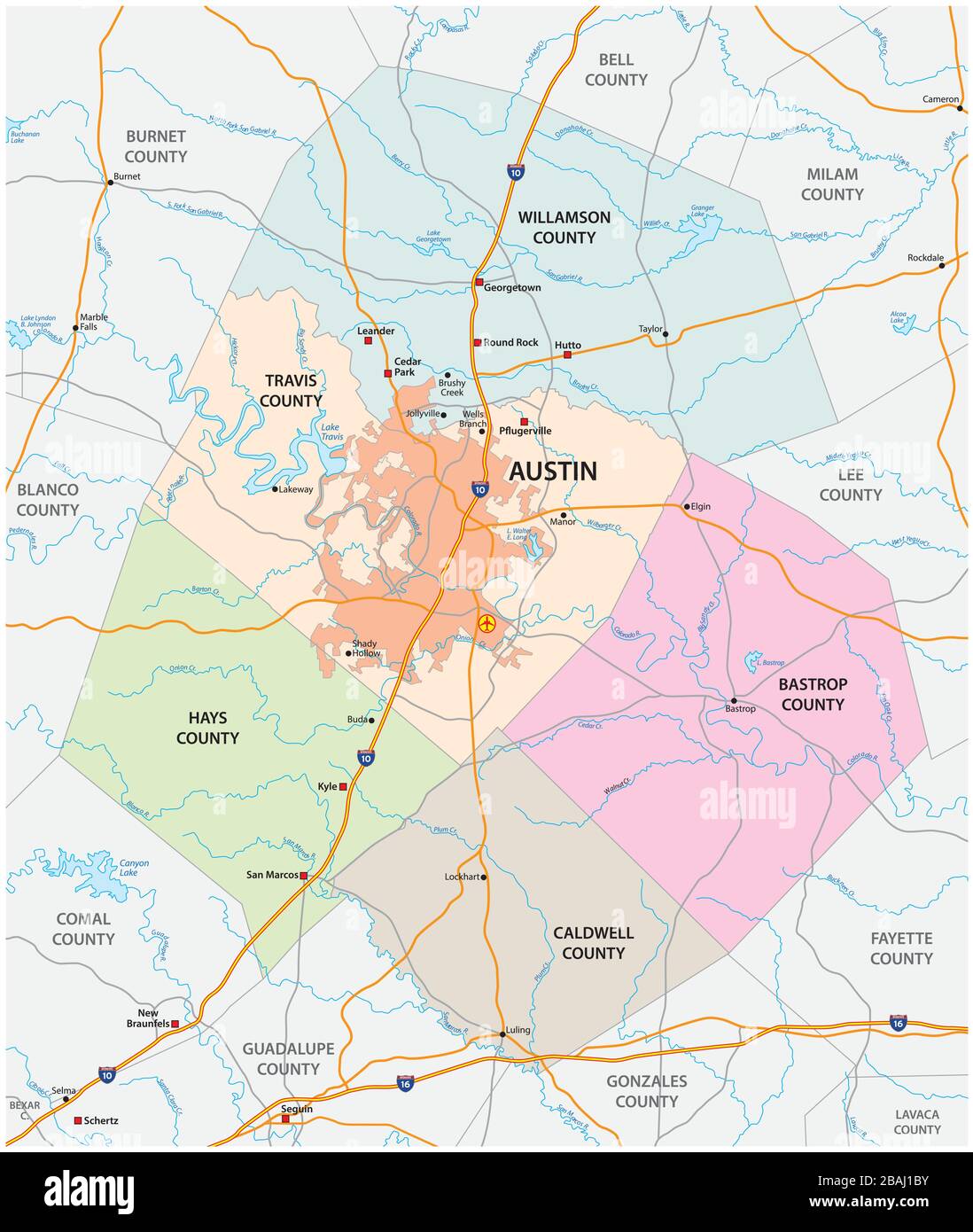 Austin texas city map -Fotos und -Bildmaterial in hoher Auflösung – Alamy