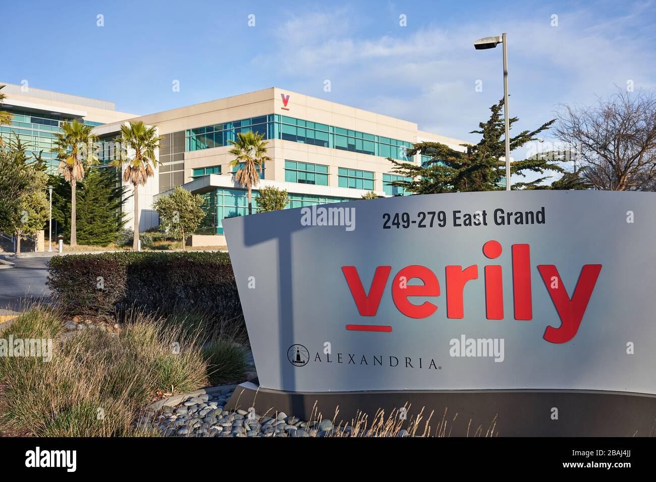 Wahrlich, Life Sciences Hauptsitz in South San Francisco. Wahrlich, Alphabet Inc. Ist die Forschungsorganisation, die sich dem Studium der Biowissenschaften widmet. Stockfoto