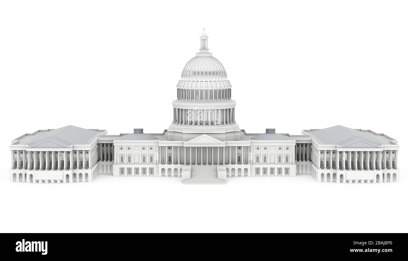 United States Capitol Gebäude isoliert Stockfoto