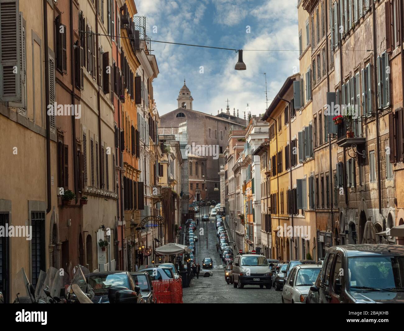 Eine bunte Panisperna Straße in Rom Italien Stockfoto