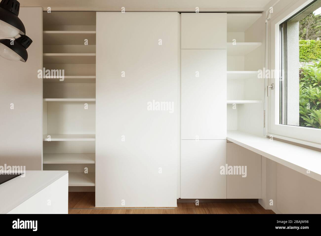 Architektur, weiß heimische Küche der neuen Wohnung Stockfoto