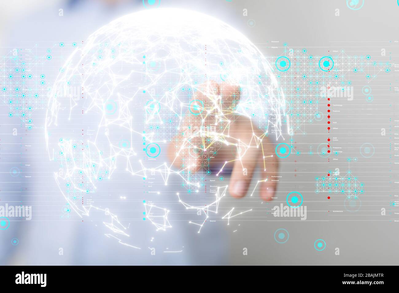 Ein Software-, Web-Entwicklung, Programmierkonzept. Abstrakte Programmierung Stockfoto