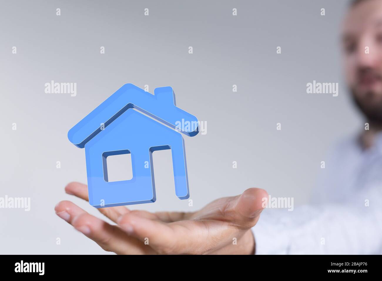 Ein Real Estate Agent House Hand Konzept Stockfoto