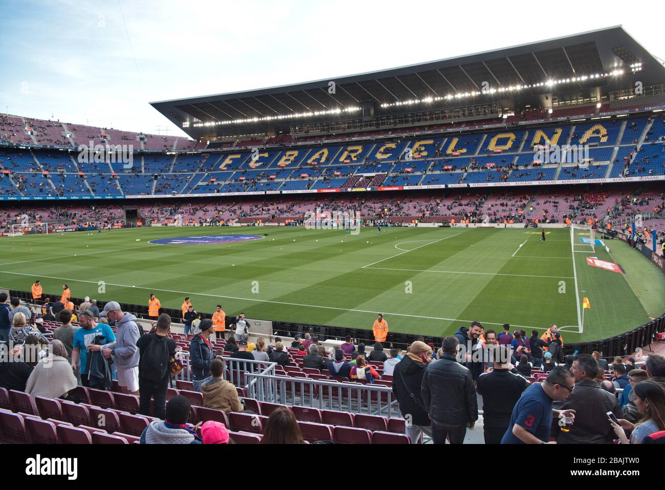 FC Barcelona Fußballspiel, FC Barcelona, Camp nou Stadion Stockfoto