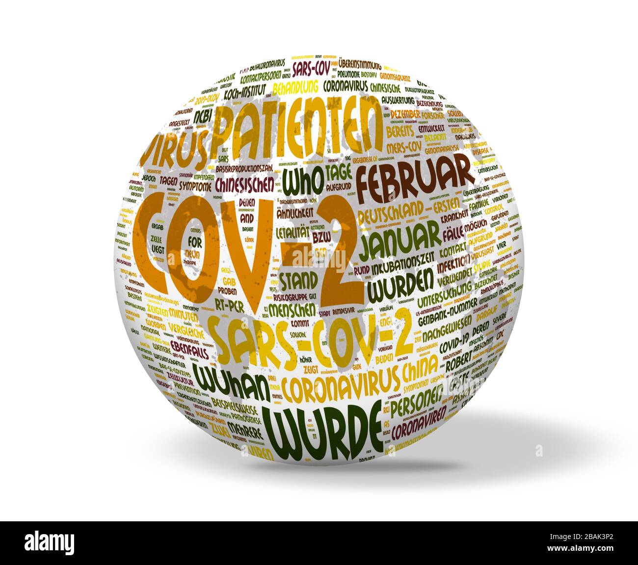 Coronavirus (Covid-19) - Deutsch Stockfoto