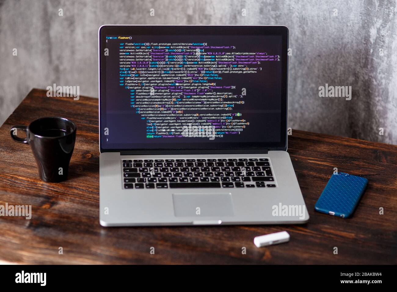 Entwickler Entwicklung Web-Code Tech Coding Programm Programmierung HTML-Screenskript Internet Beruf Wörterbuch Kommunikation Beruf Identität Con Stockfoto