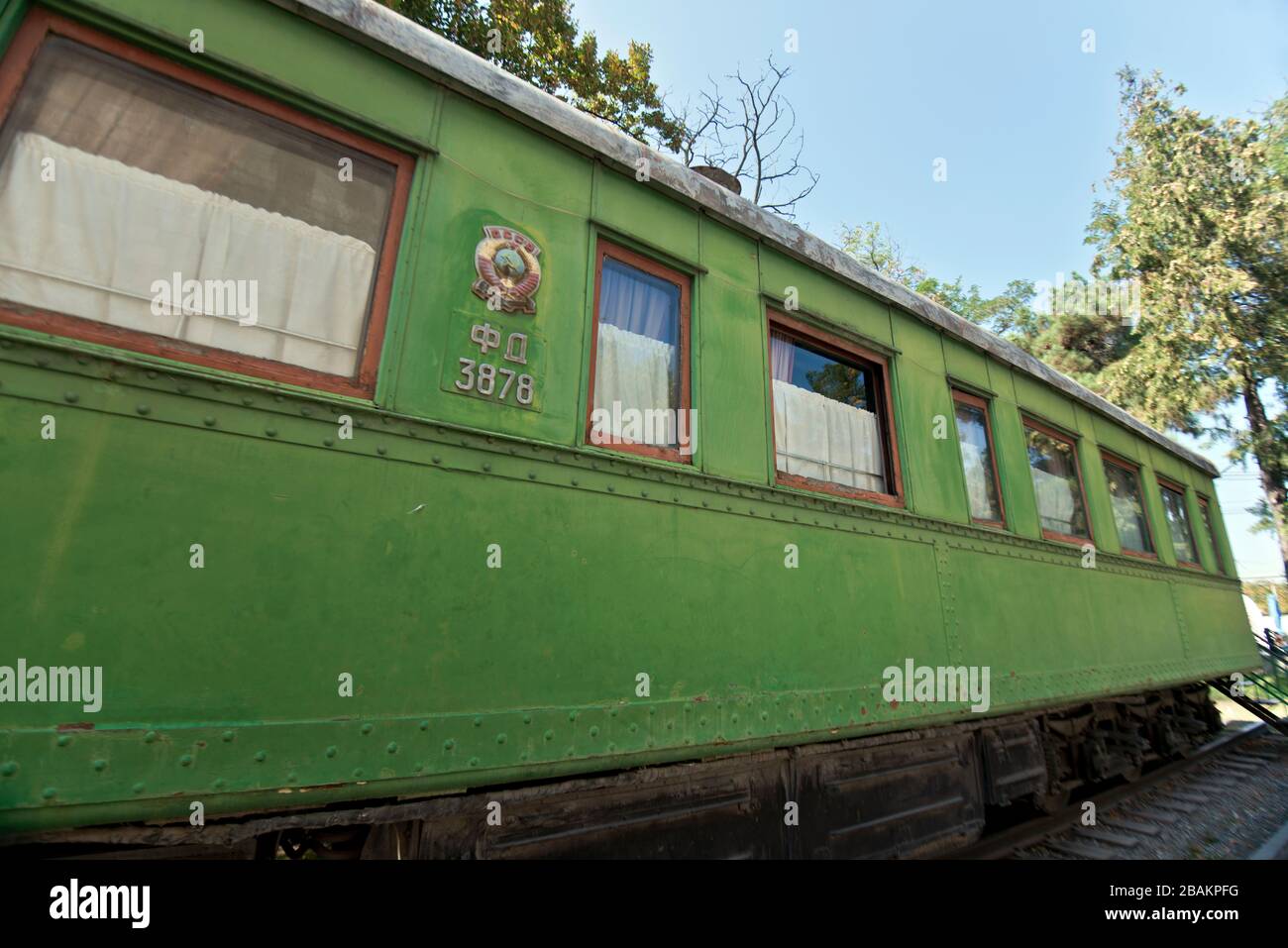 Stalins Eisenbahnwagen. Joseph Stalin Museum. Gori, Georgia Stockfoto