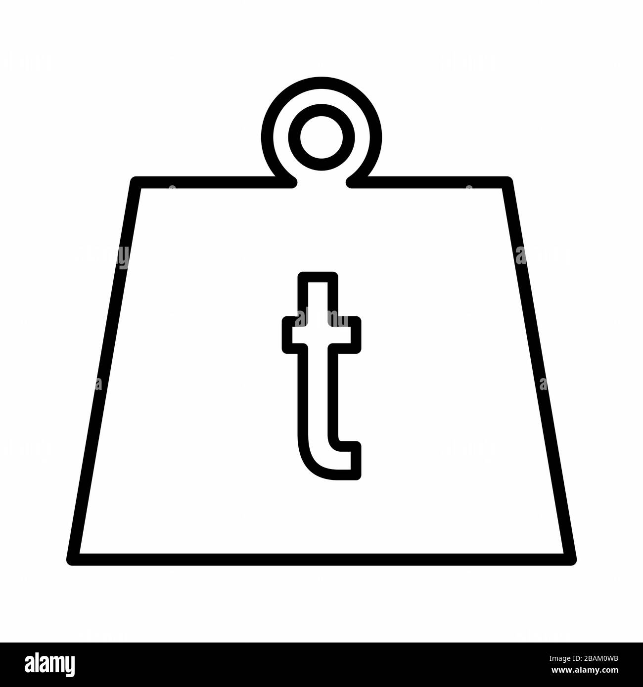 Symbol für Gewicht Ton Stock-Vektorgrafik - Alamy