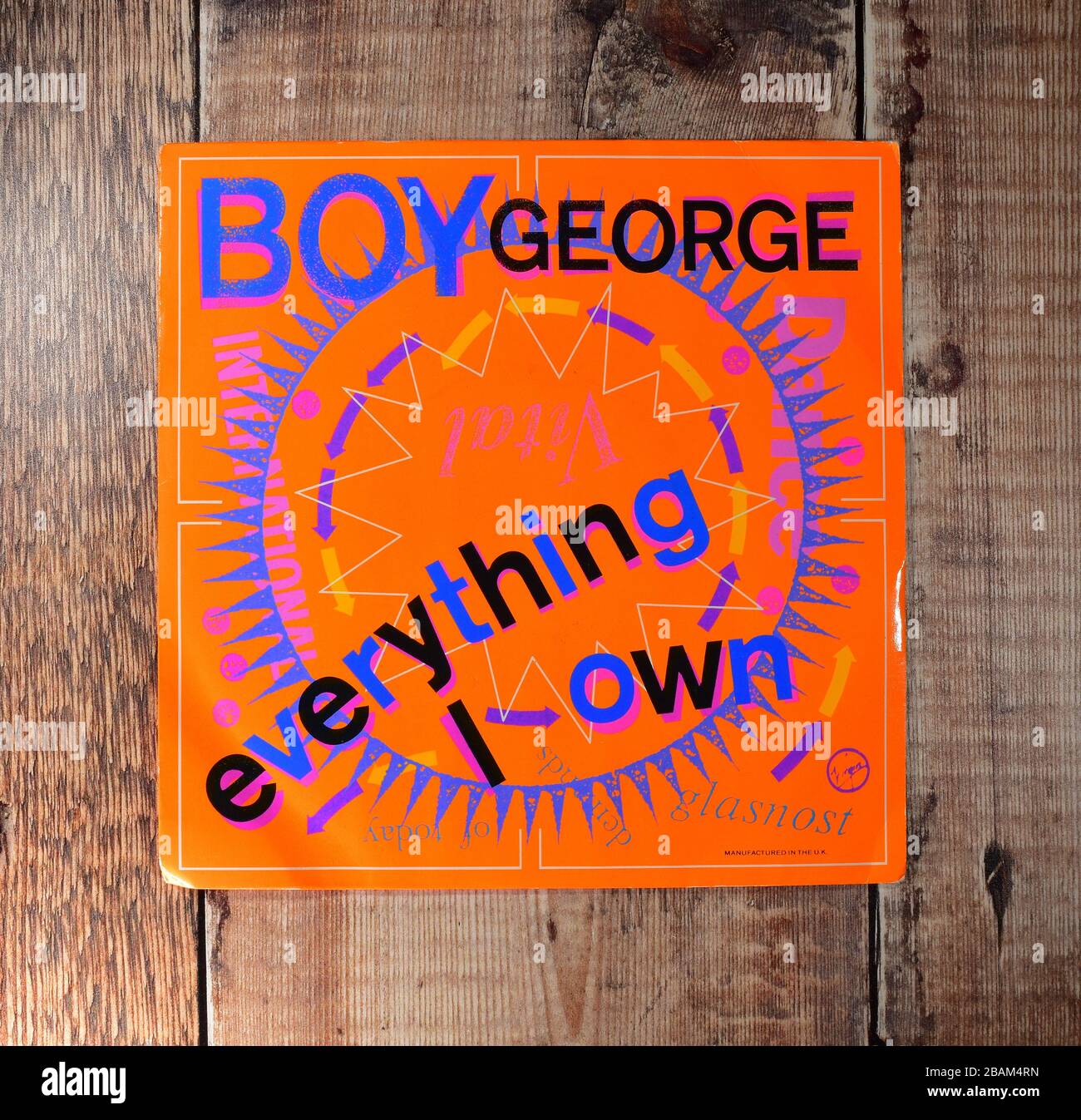 Boy George - alles, was ich besitze - 7-Zoll-Single Stockfoto