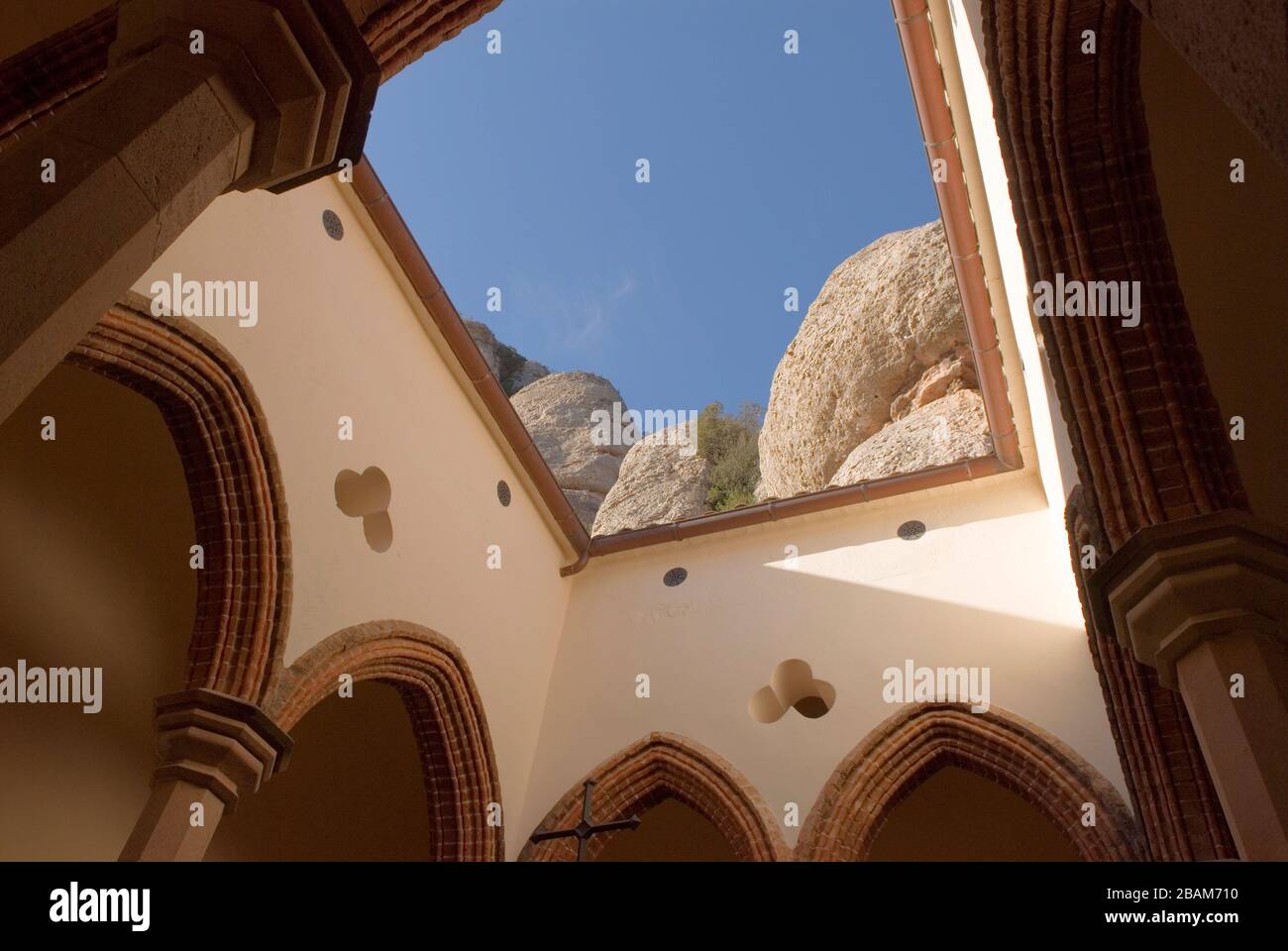 Claustre de la Santa Cova, Montserrat, Katalonien, Europa Stockfoto