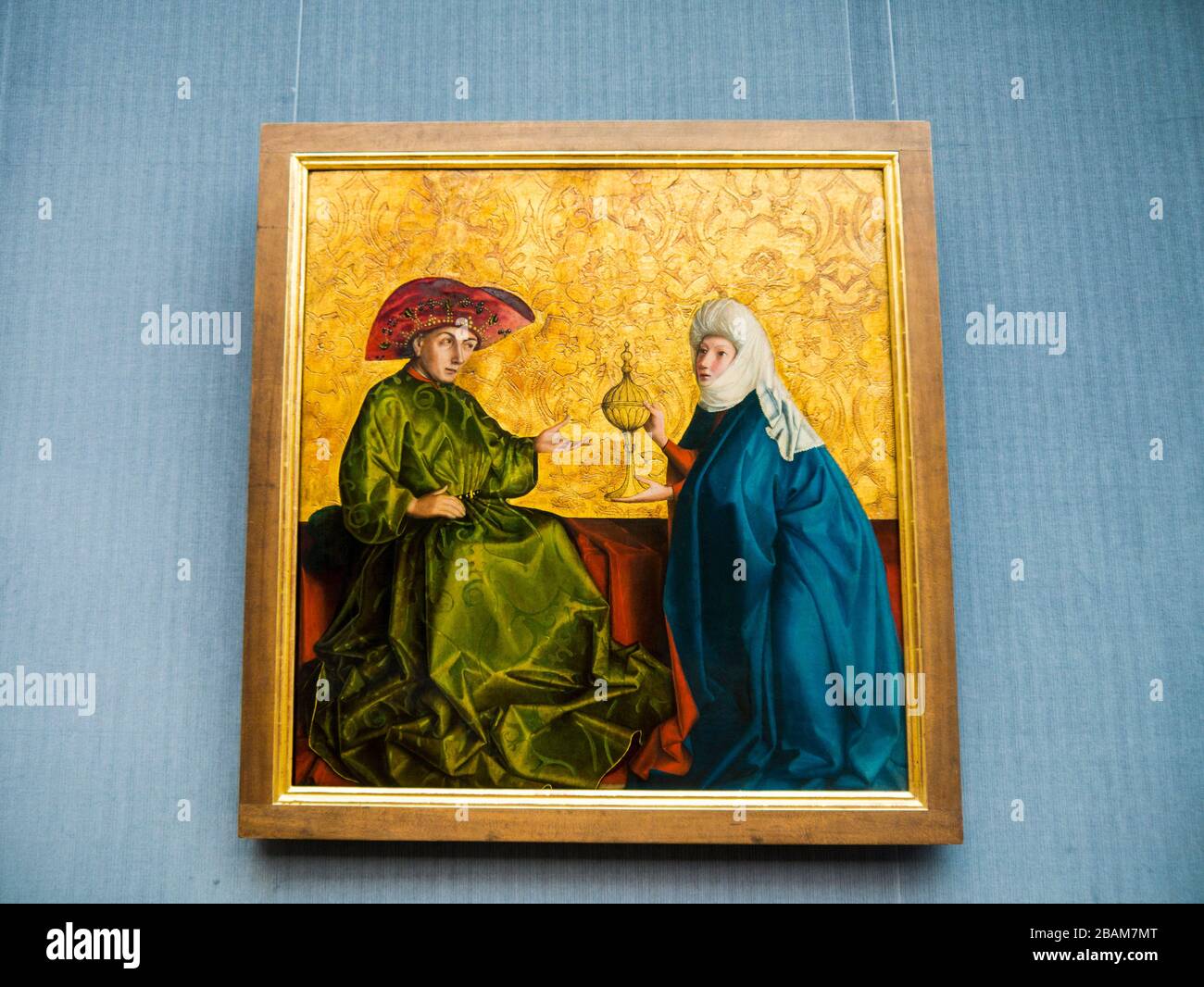 König Solomon und Königin von Sheba von Konrad Witx 1430-37 in der Gemaldegalerie, der Deutschen Nationalgalerie, dem Kulturforum Bezirk Berlin Deutschland Stockfoto