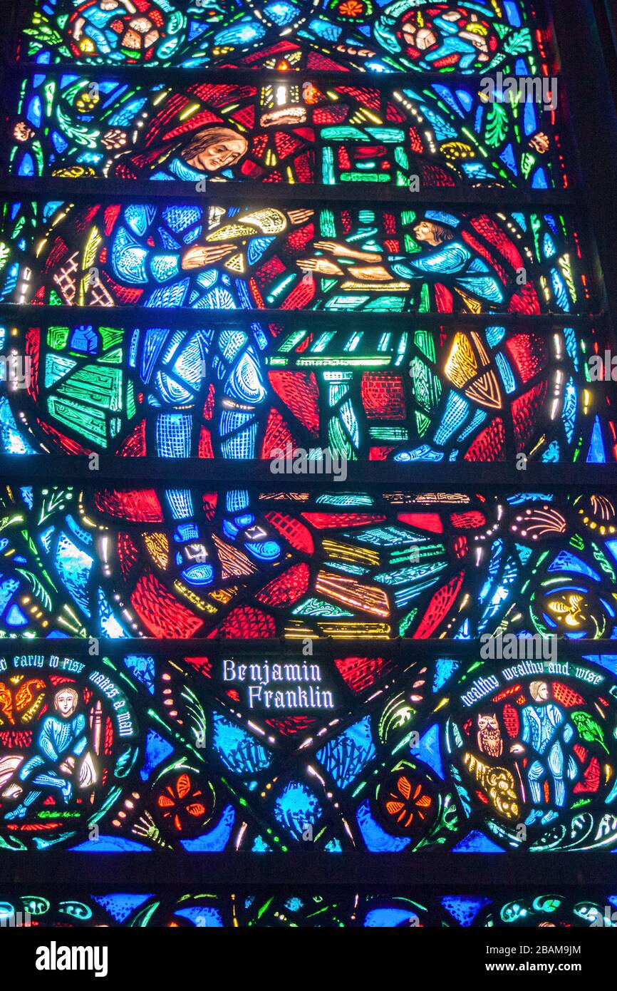 Abigail Adams Hat Heinz Chapel Mit Glasmalerei Versehen Stockfoto