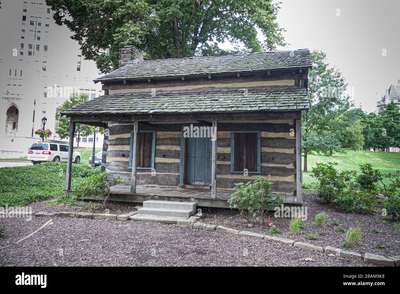 University of Pittsburgh Log Cabin Stockfoto