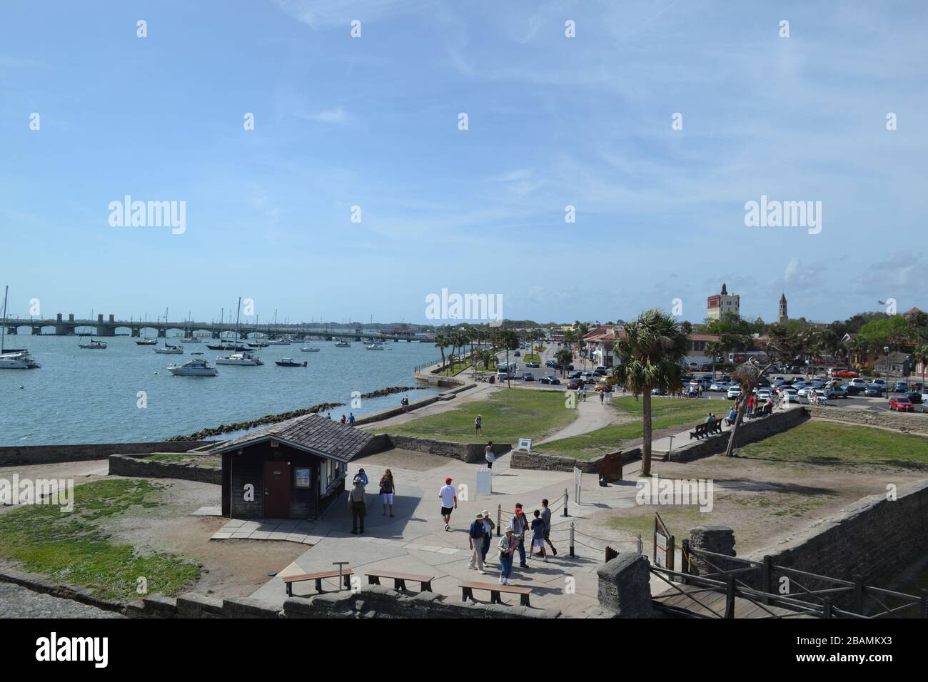 Ein Blick auf die Mantanzas Bay in Saint Augustine, Florida USA. Stockfoto