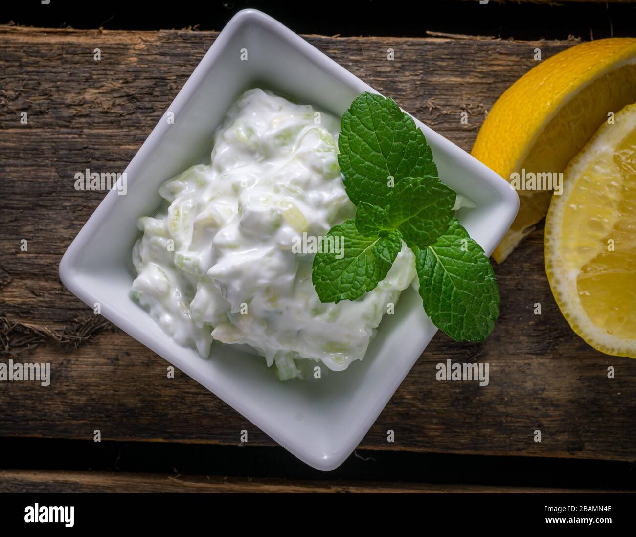 Tzatziki-Sauce Stockfoto