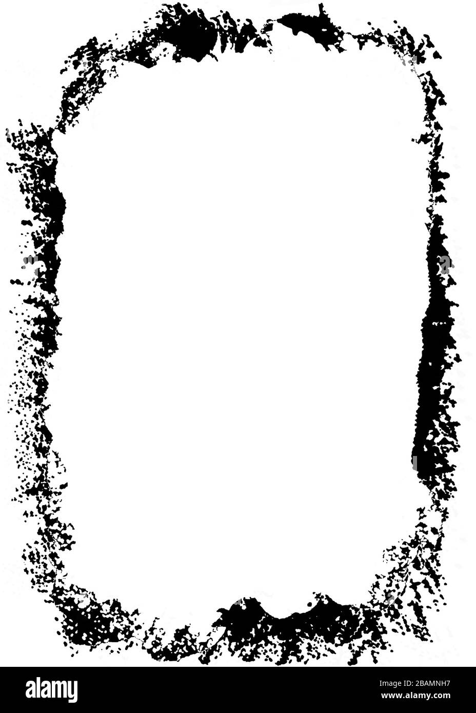 Dekorativer Schwarzweiß-Rand. Geben Sie Text ein, verwenden Sie als Overlay oder für Layer-/Beschnittmaske Stockfoto