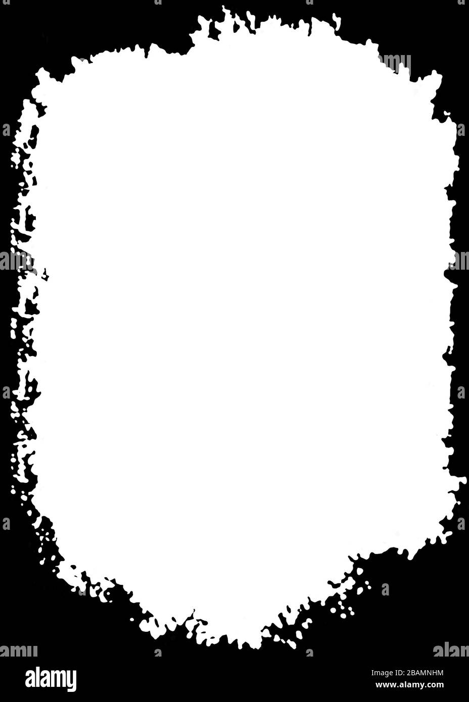 Dekorativer Schwarzweiß-Rand. Geben Sie Text ein, verwenden Sie als Overlay oder für Layer-/Beschnittmaske Stockfoto