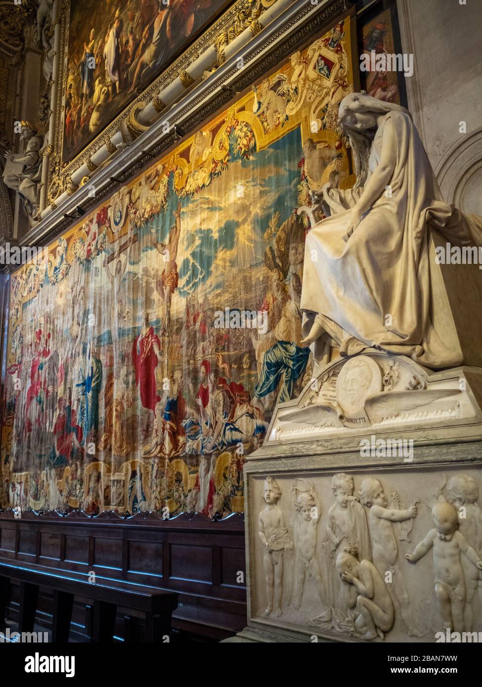 Donizetti Denkmal für die Beerdigung in Santa Maria Maggiore, Bergamo Stockfoto