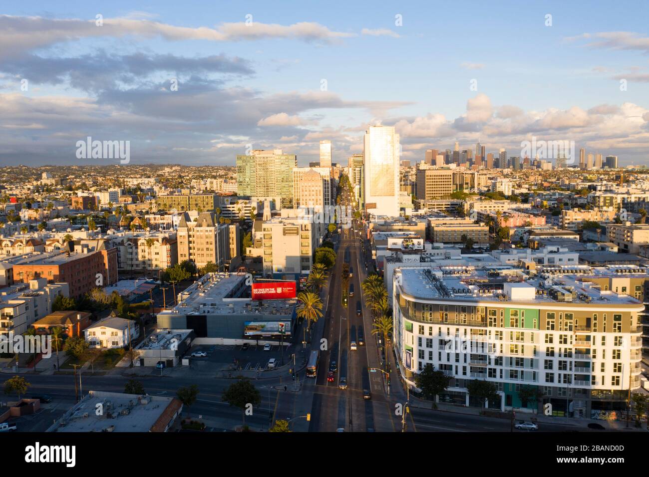 Wilshire Boulevard Corridor, Koreatown, Los Angeles Stockfoto