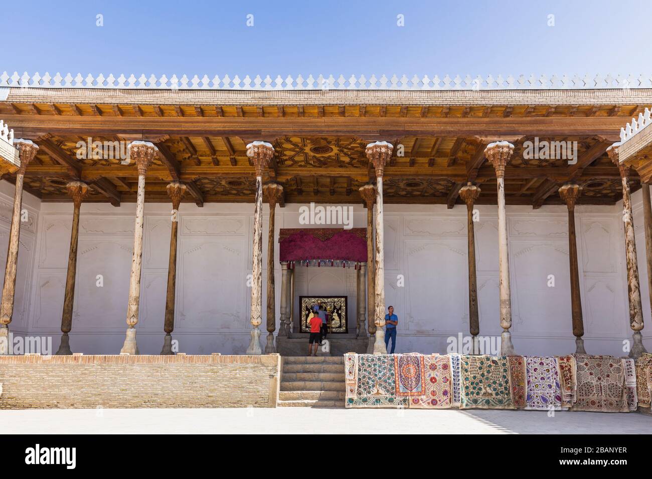 Empfangs- und Krönungsgericht, in der Festung Ark, Buchara, Buchara, Usbekistan, Zentralasien, Asien Stockfoto