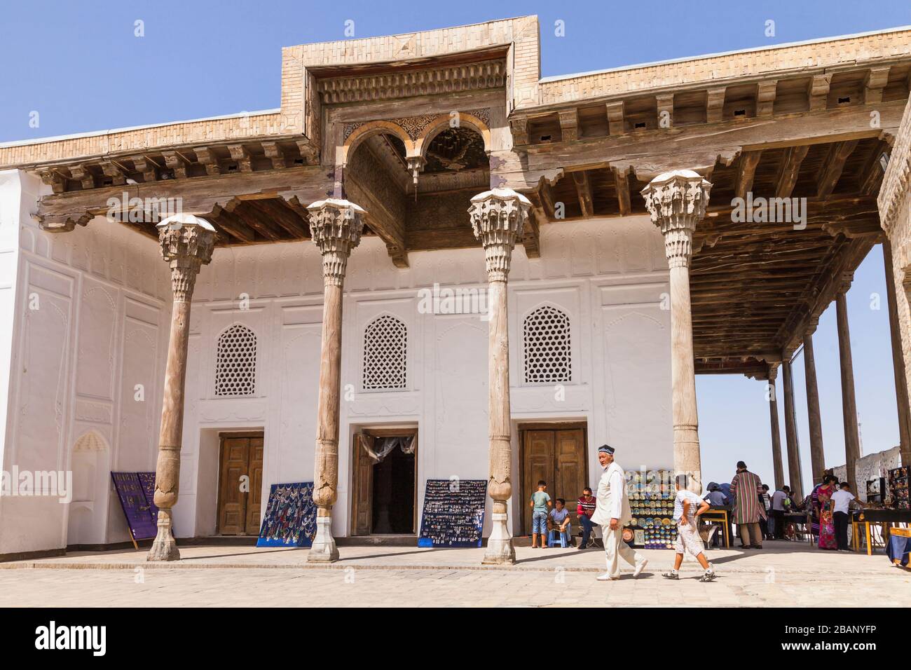 Die Jome-Moschee, auch Juma-Moschee, in der Festung Ark, Buchara, Buchara, Usbekistan, Zentralasien, Asien Stockfoto
