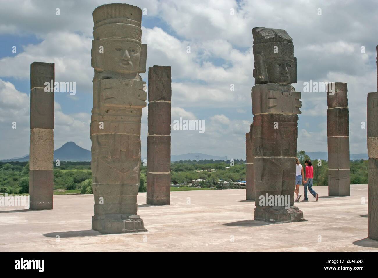 Atlantes de Tula, Tula, Bundesstaat Mexiko, Mexiko Tula de Allende Hidalgo Stockfoto