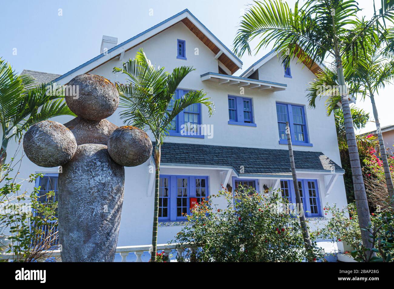 Miami Beach Florida, Prairation Avenue, Residenz, Haus, Design, Architektur, Skulptur, Kunst, FL110217009 Stockfoto