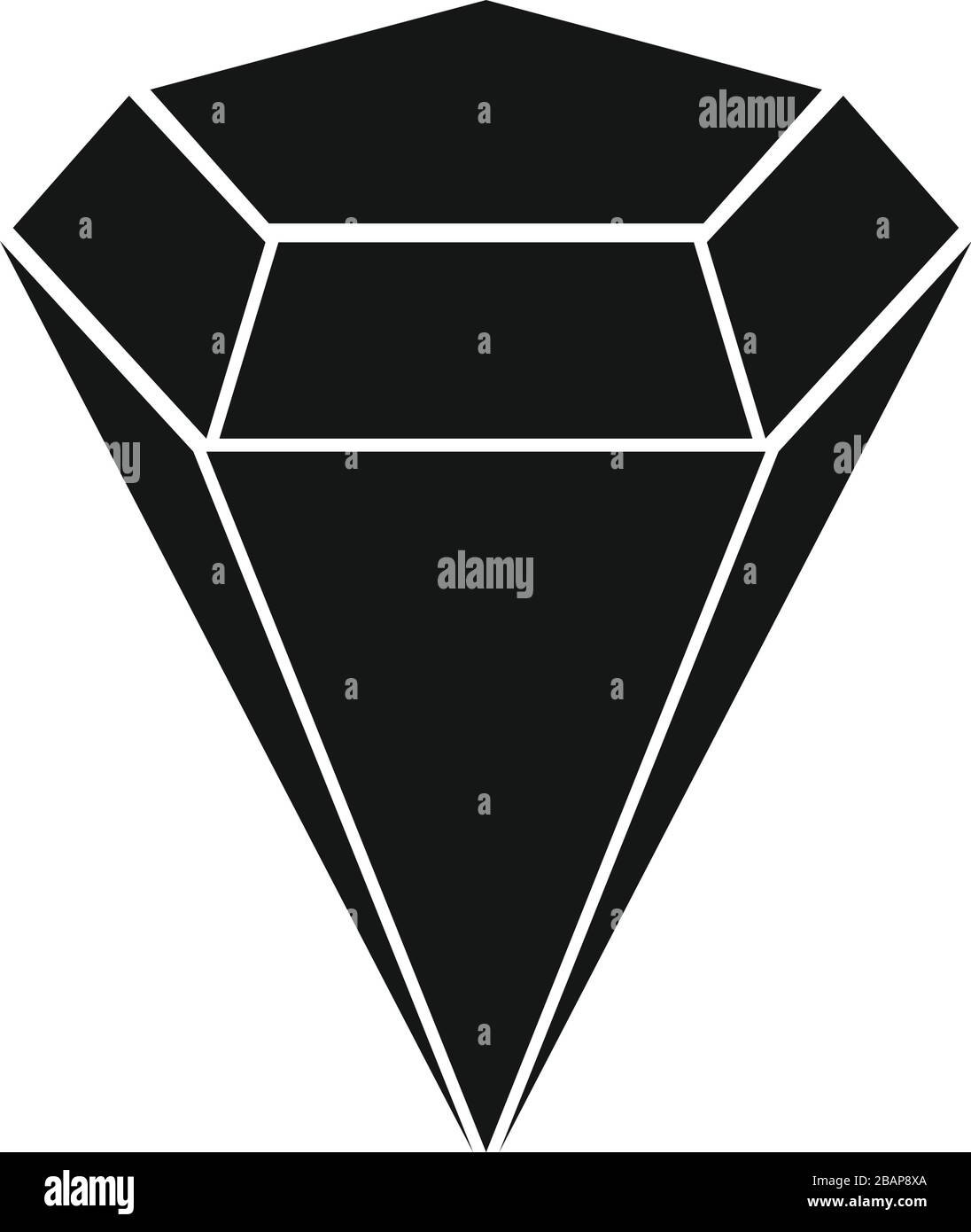 Marquise Edelstein - Ikone. Einfache Abbildung des Markise-Edelstein-Vektorsymbols für Web-Design isoliert auf weißem Hintergrund Stock Vektor