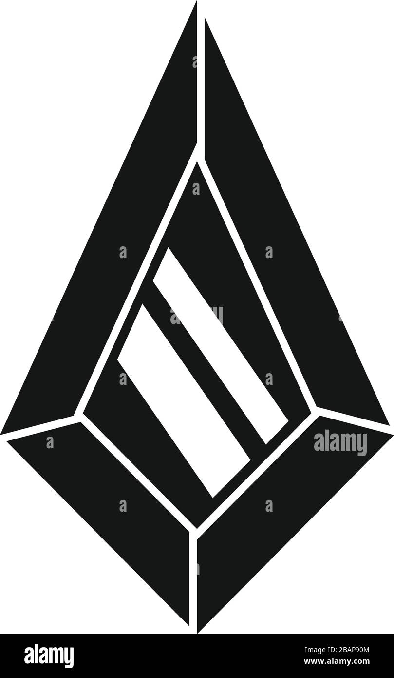 Schmucksymbol für Turmaline. Einfache Abbildung des Vektorsymbols für Turmalin-Juwelen für Webdesign, isoliert auf weißem Hintergrund Stock Vektor