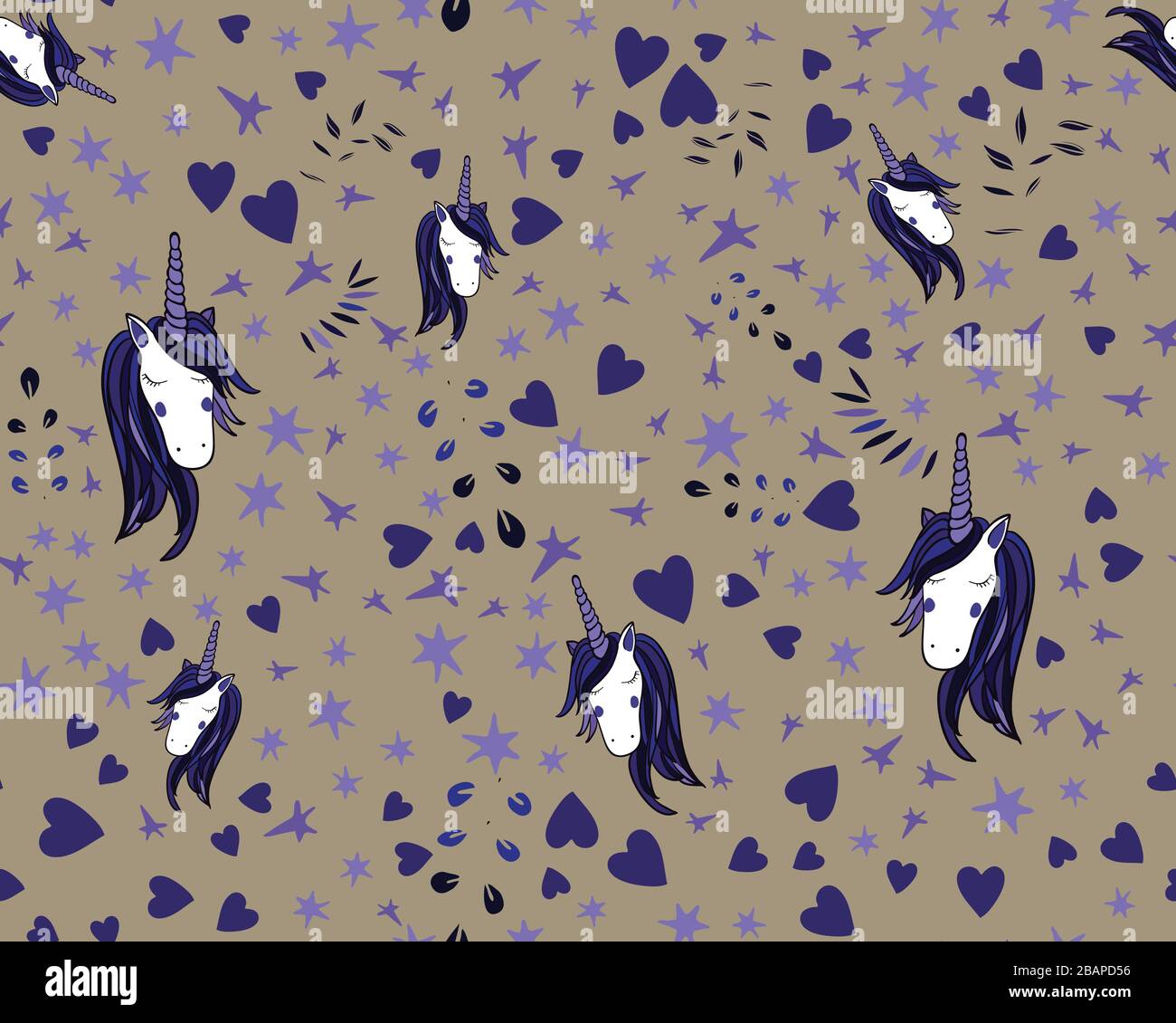 Unicorn Regenbogen nahtlose Muster Stock Vektor