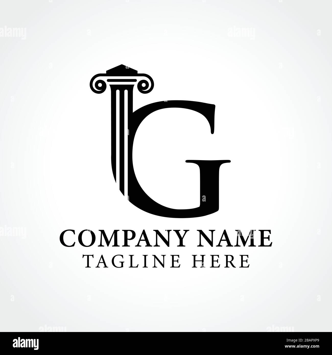 Rechtsanwalts- und Rechtsbrief G-Logo mit Creative modern Vector Template. Gesetz Geschäftsbrief G Logo Design Stock Vektor